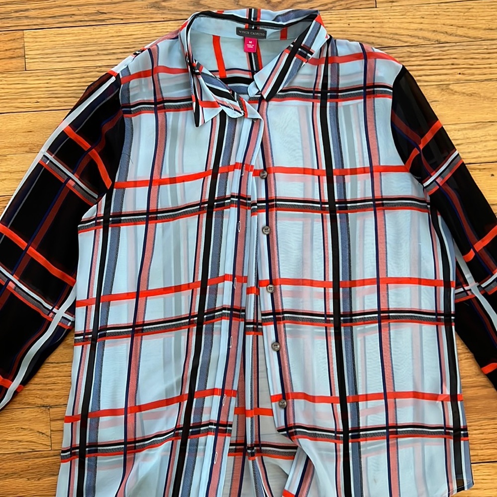 Vince Camuto plaid shirt